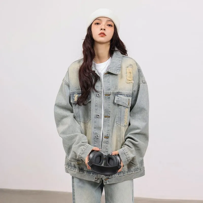 Relaxed-Fit Double Stitched Denim Jacket for Stylish Men