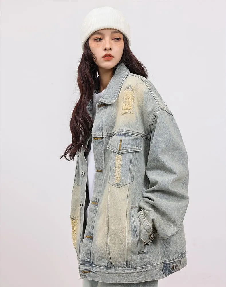 Relaxed-Fit Double Stitched Denim Jacket for Stylish Men