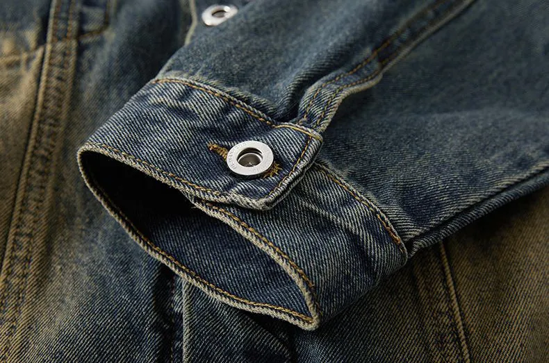 Relaxed-Fit Double Stitched Denim Jacket for Stylish Men