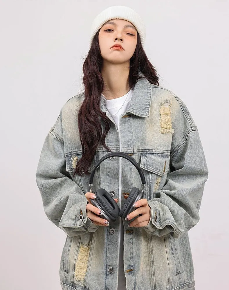 Relaxed-Fit Double Stitched Denim Jacket for Stylish Men