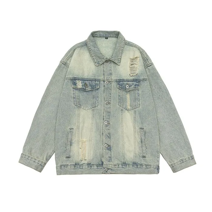 Relaxed-Fit Double Stitched Denim Jacket for Stylish Men