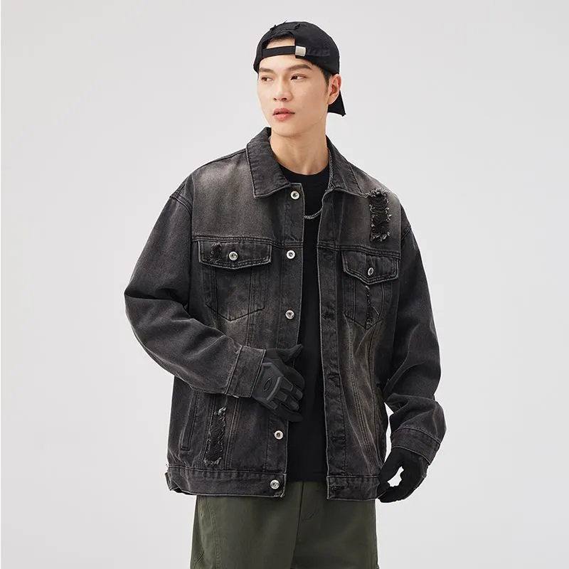 Relaxed-Fit Double Stitched Denim Jacket for Stylish Men