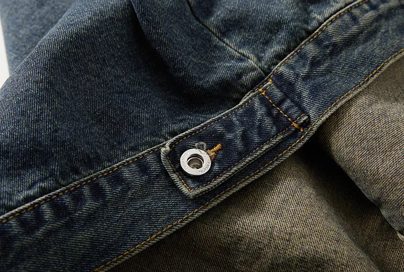 Relaxed-Fit Double Stitched Denim Jacket for Stylish Men