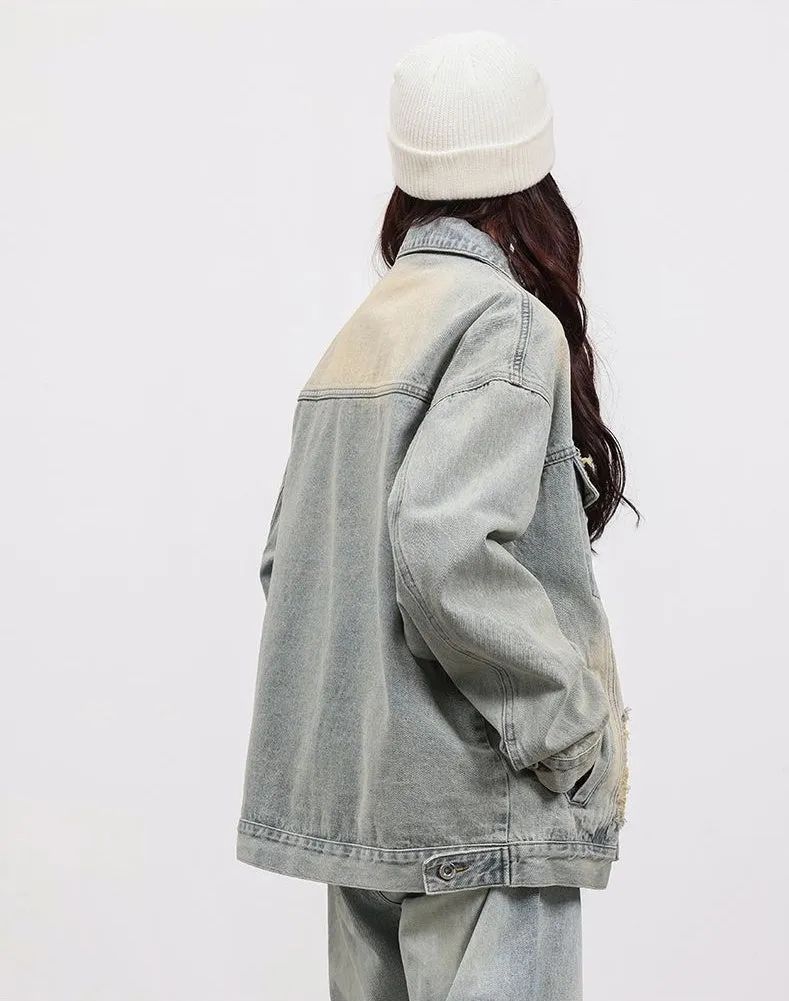 Relaxed-Fit Double Stitched Denim Jacket for Stylish Men