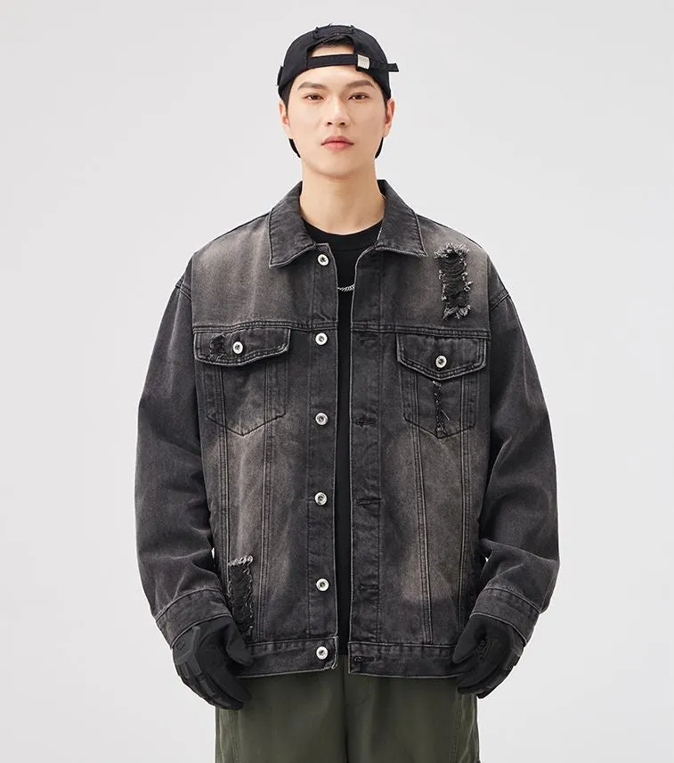 Relaxed-Fit Double Stitched Denim Jacket for Stylish Men