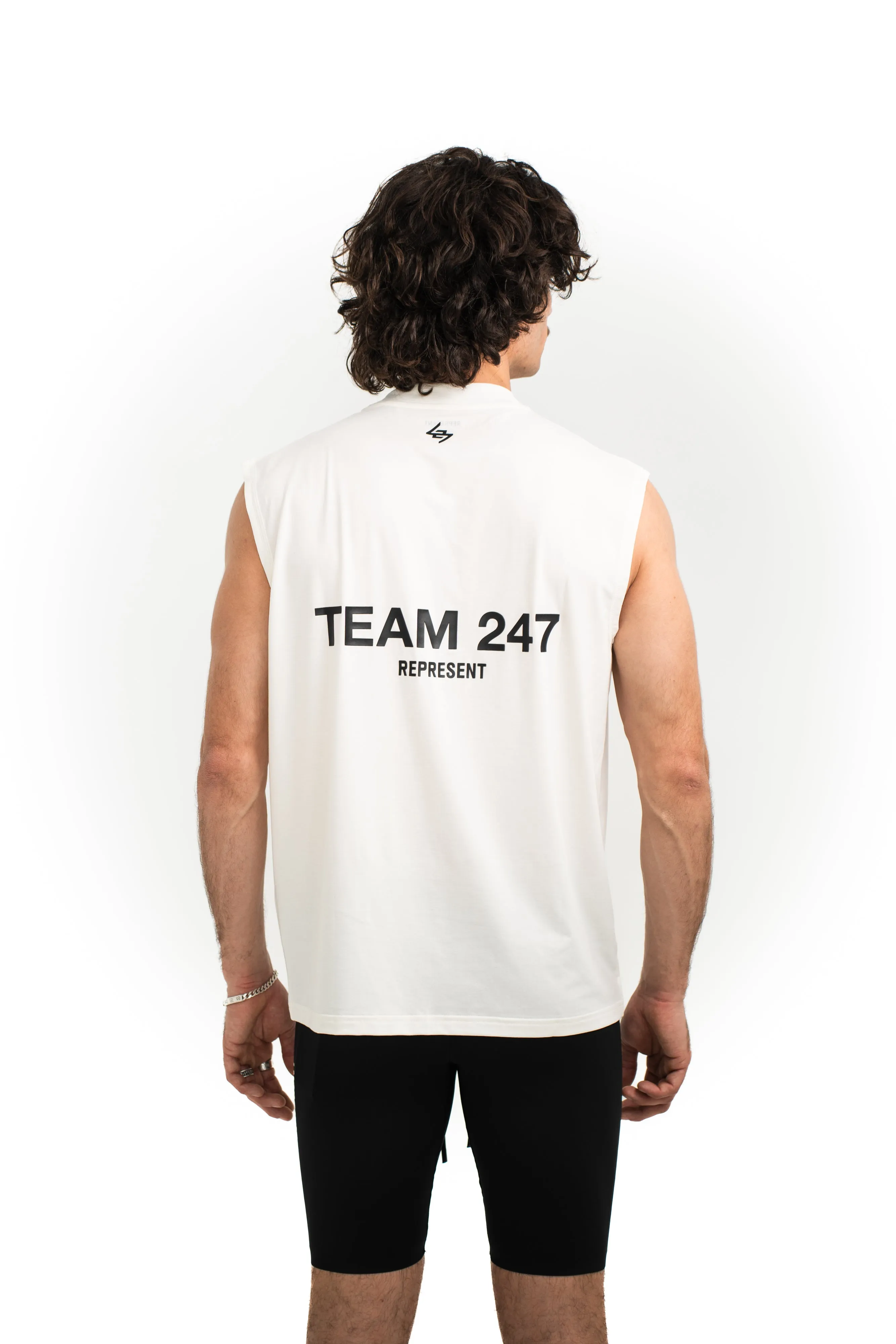 Represent Team 247 Oversized Tank Flat White