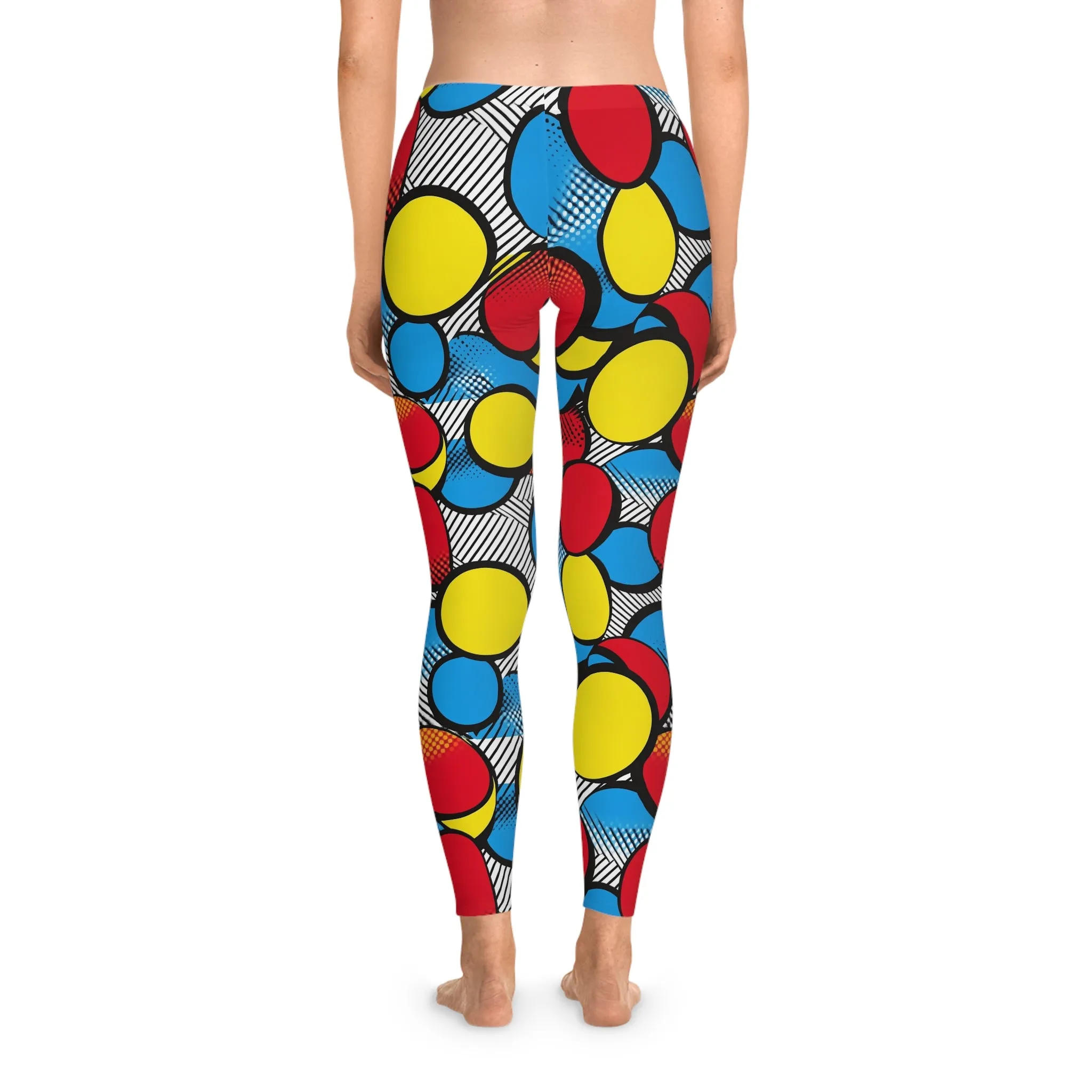 Retro Remix Stretchy Leggings for Active Lifestyle & Everyday Comfort