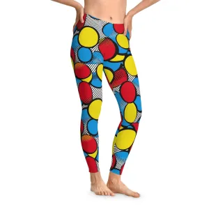 Retro Remix Stretchy Leggings for Active Lifestyle & Everyday Comfort