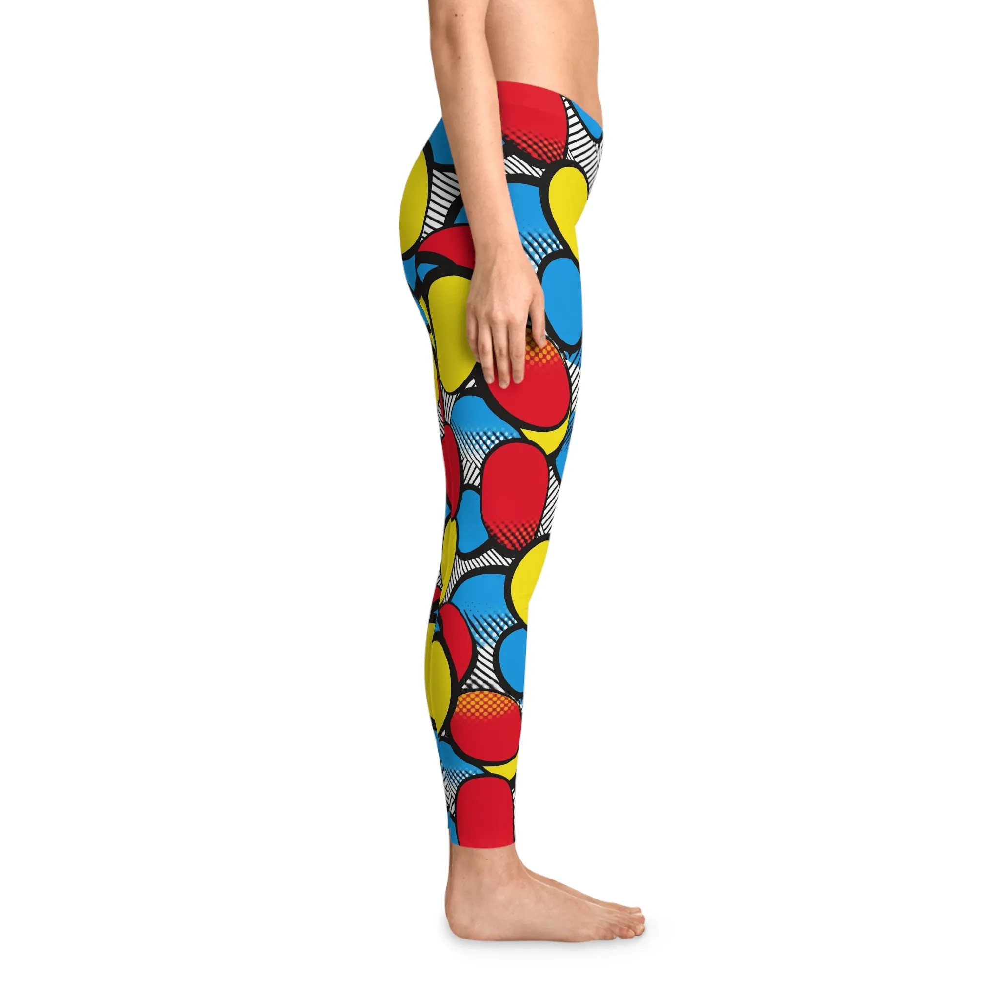 Retro Remix Stretchy Leggings for Active Lifestyle & Everyday Comfort