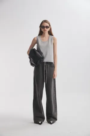 Ribbed Crewneck Tank Top