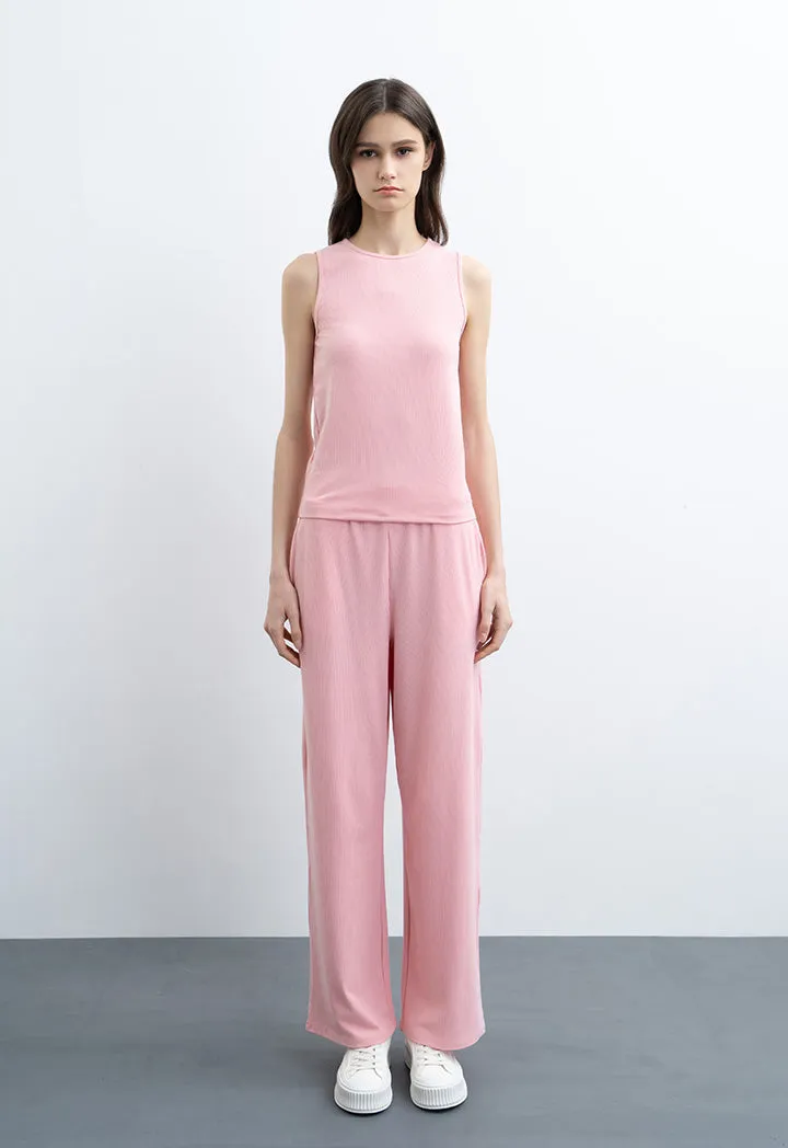 Ribbed Tank Top with Scoop Neck