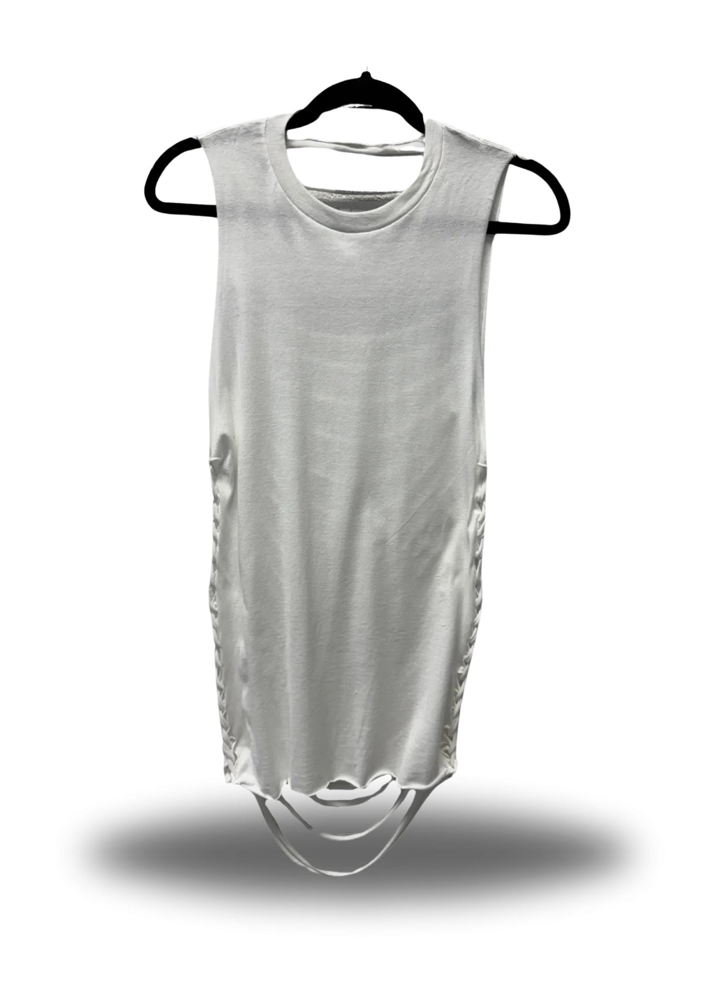 ROAD RASH BRAIDED WHITE TANK TOP 2.0
