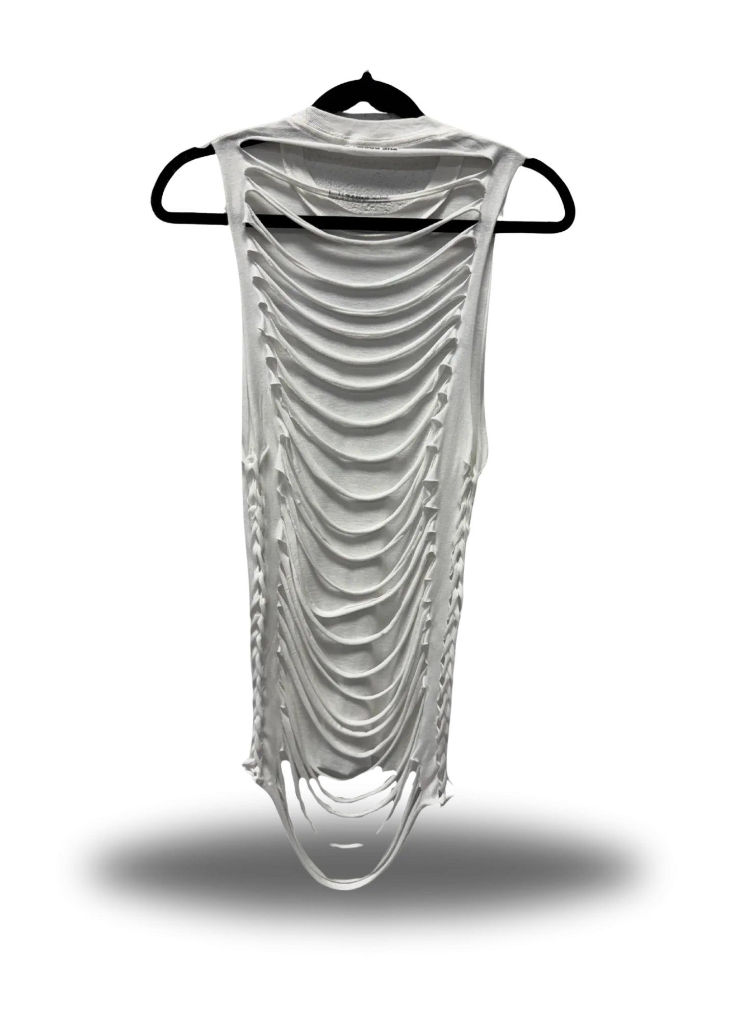 ROAD RASH BRAIDED WHITE TANK TOP 2.0
