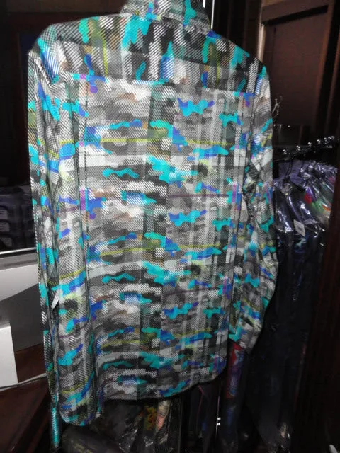 Robert Graham Hydroflauge Colorful Long Sleeve Shirt Size Medium