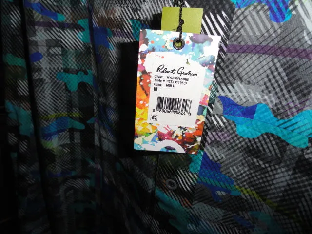 Robert Graham Hydroflauge Colorful Long Sleeve Shirt Size Medium