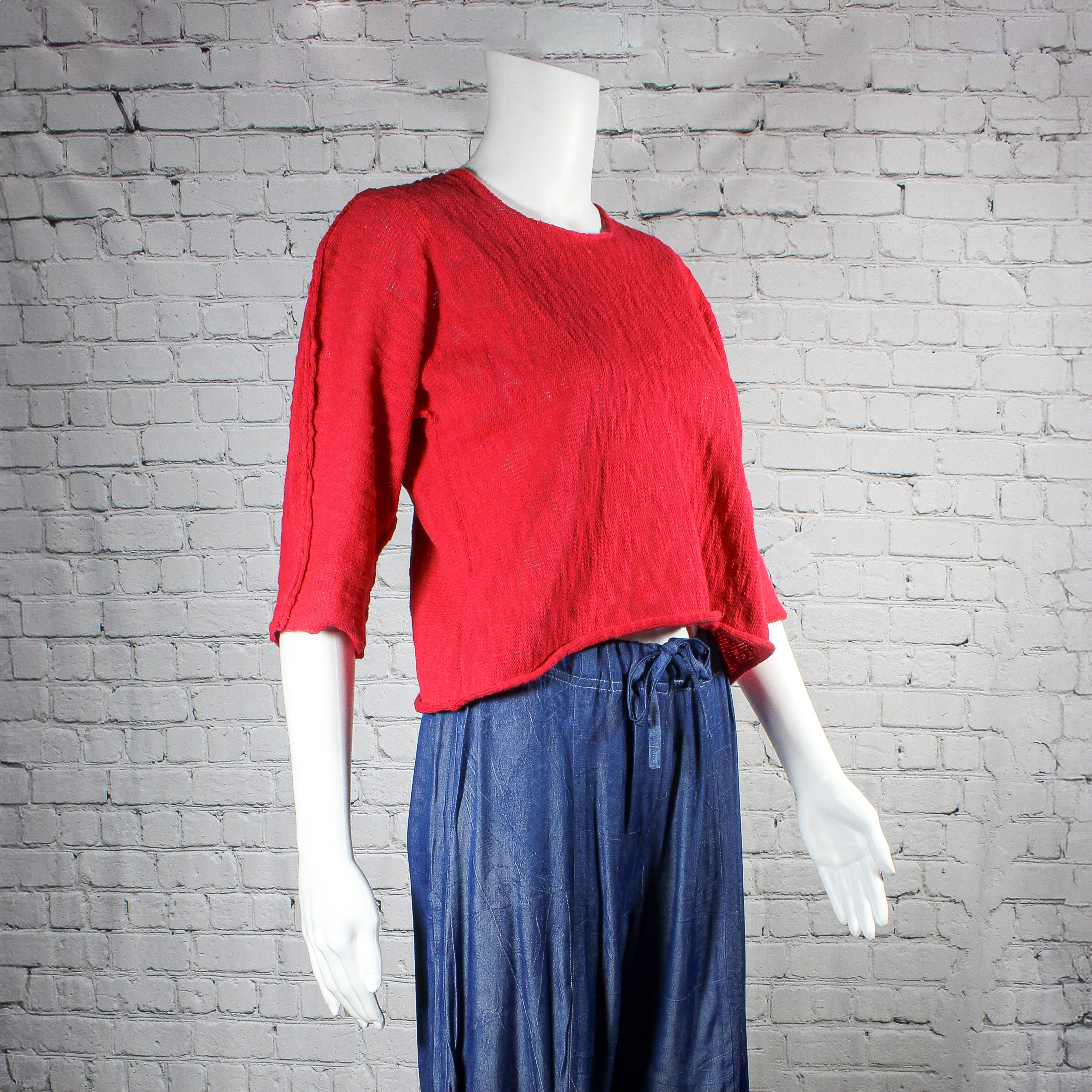 SALE! Louie Pullover Top in Red by Paper Temples