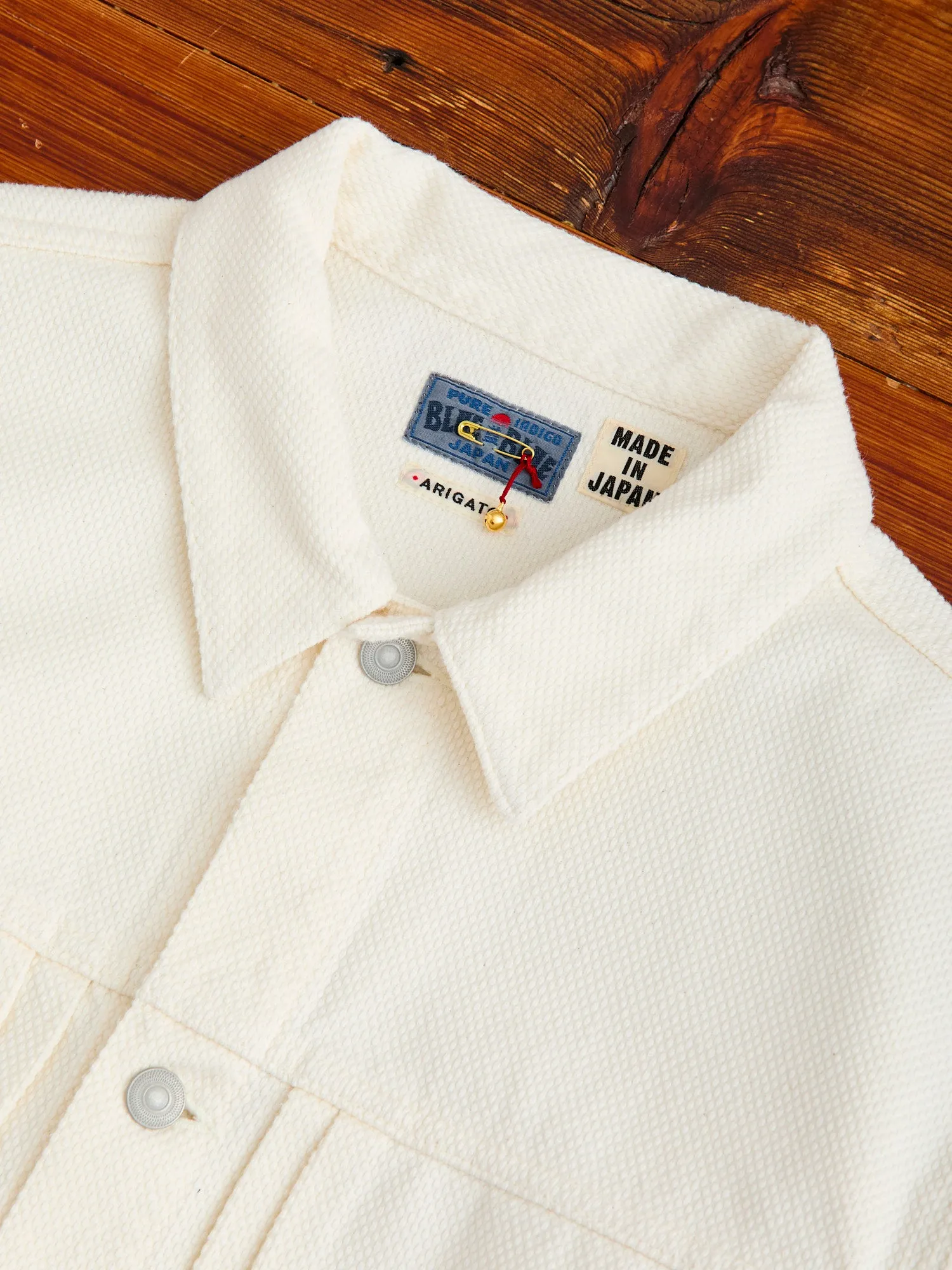 Sashiko Trucker Jacket in Natural