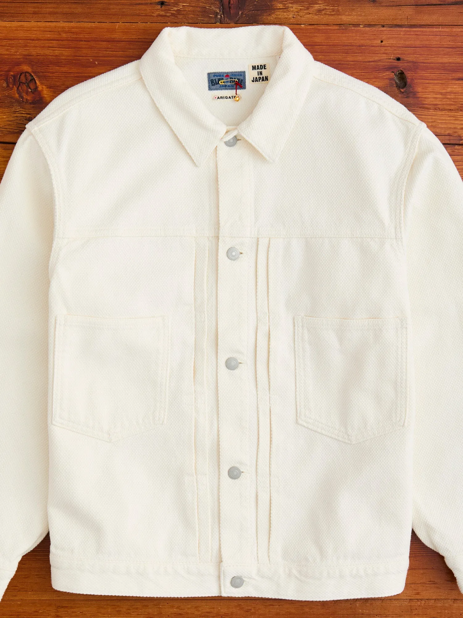Sashiko Trucker Jacket in Natural