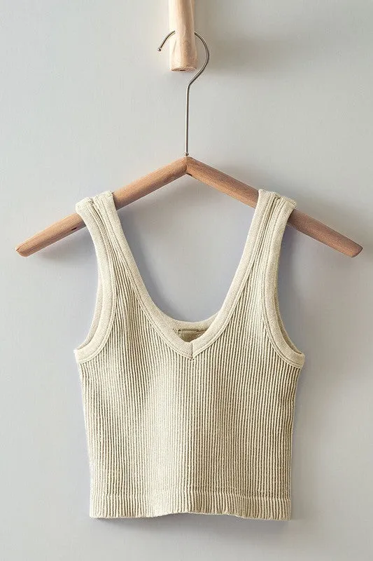 SEAMLESS CROP TANK TOP