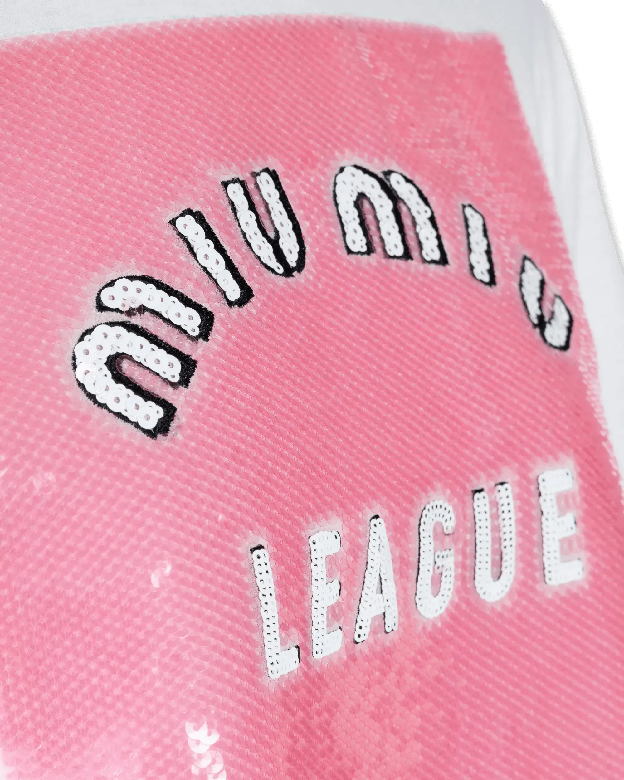 Sequinned Logo Cropped T-Shirt