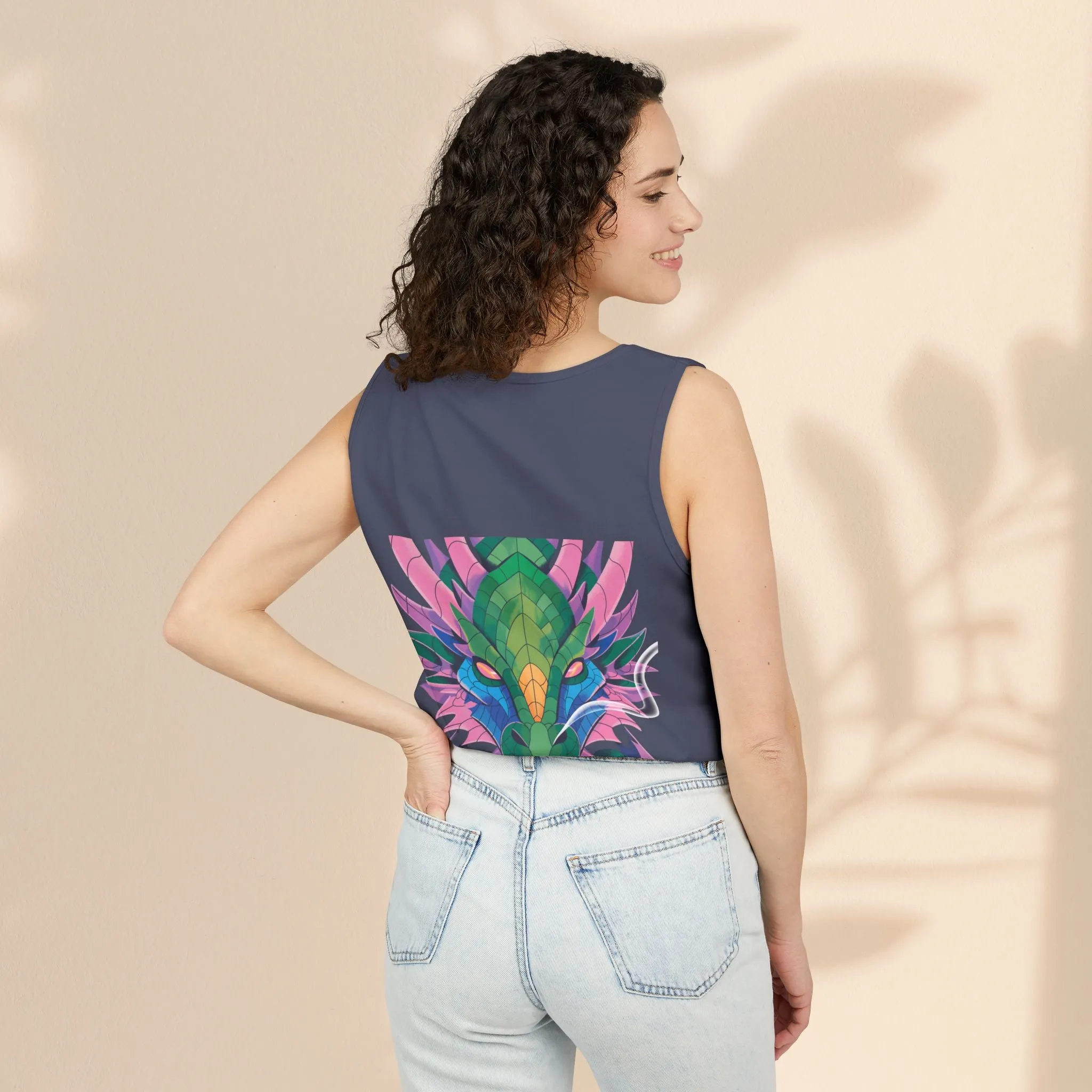 Serapha Dragon Graphic Unisex Tank Top - Perfect for Summer Festivities or Casual Wear