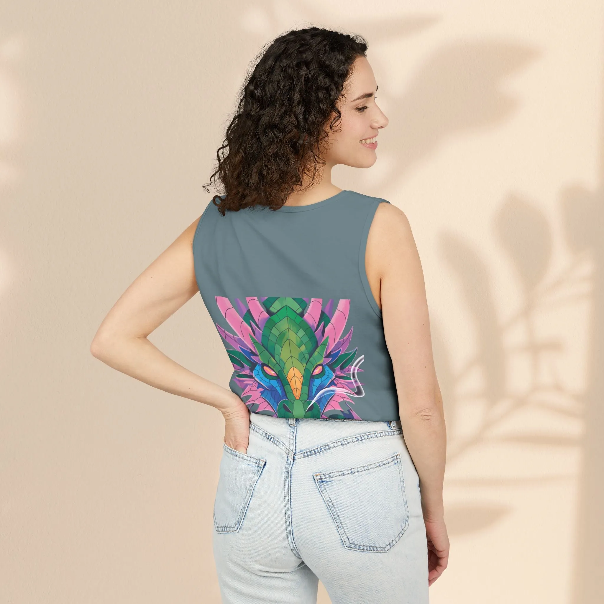 Serapha Dragon Graphic Unisex Tank Top - Perfect for Summer Festivities or Casual Wear