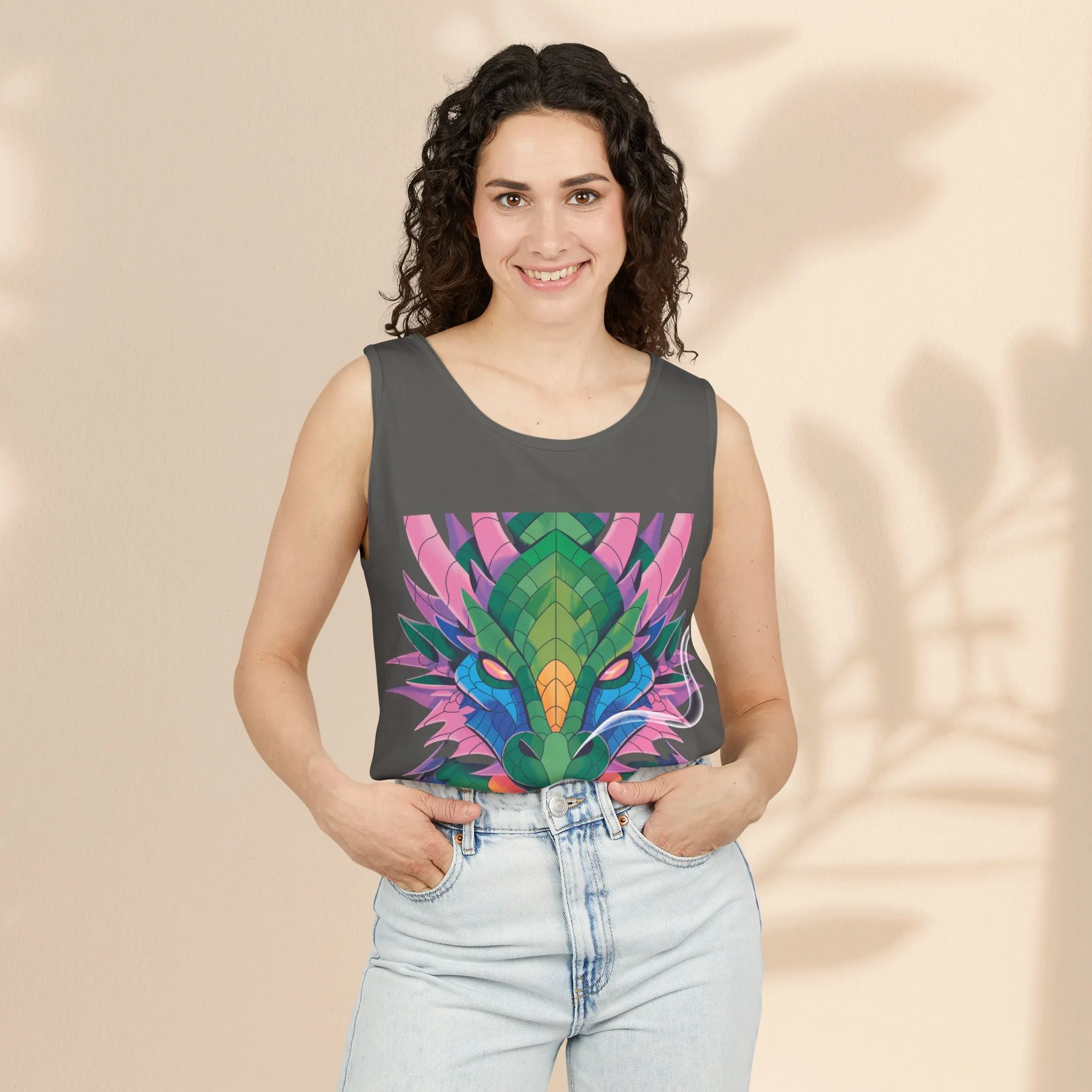 Serapha Dragon Graphic Unisex Tank Top - Perfect for Summer Festivities or Casual Wear