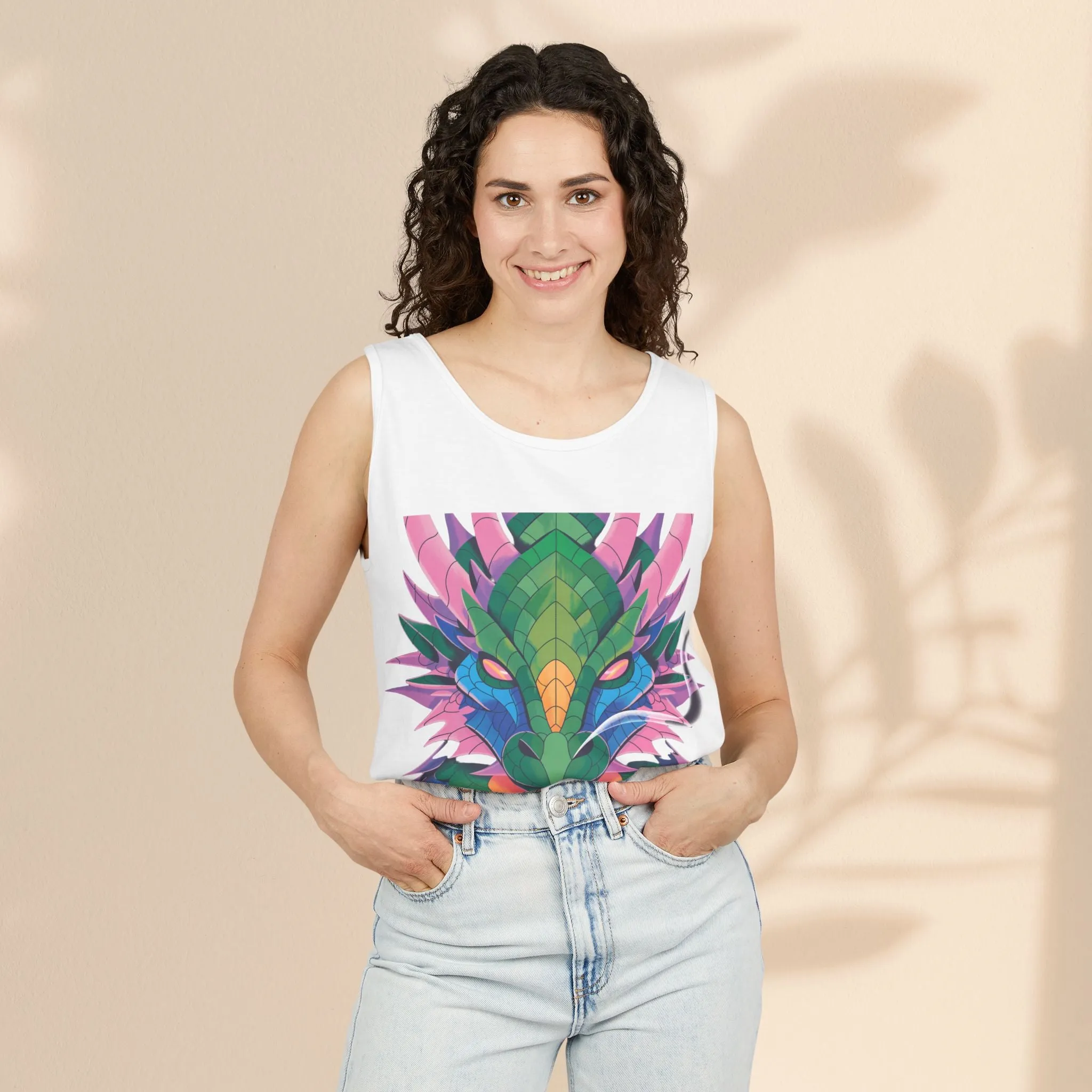 Serapha Dragon Graphic Unisex Tank Top - Perfect for Summer Festivities or Casual Wear