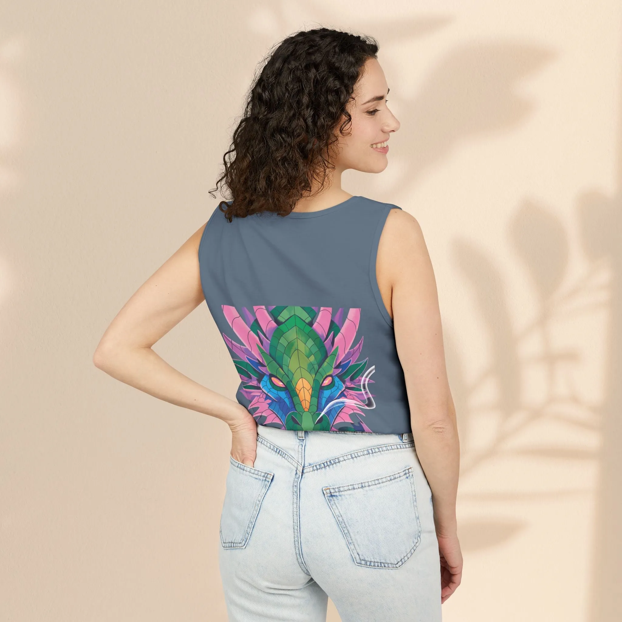 Serapha Dragon Graphic Unisex Tank Top - Perfect for Summer Festivities or Casual Wear