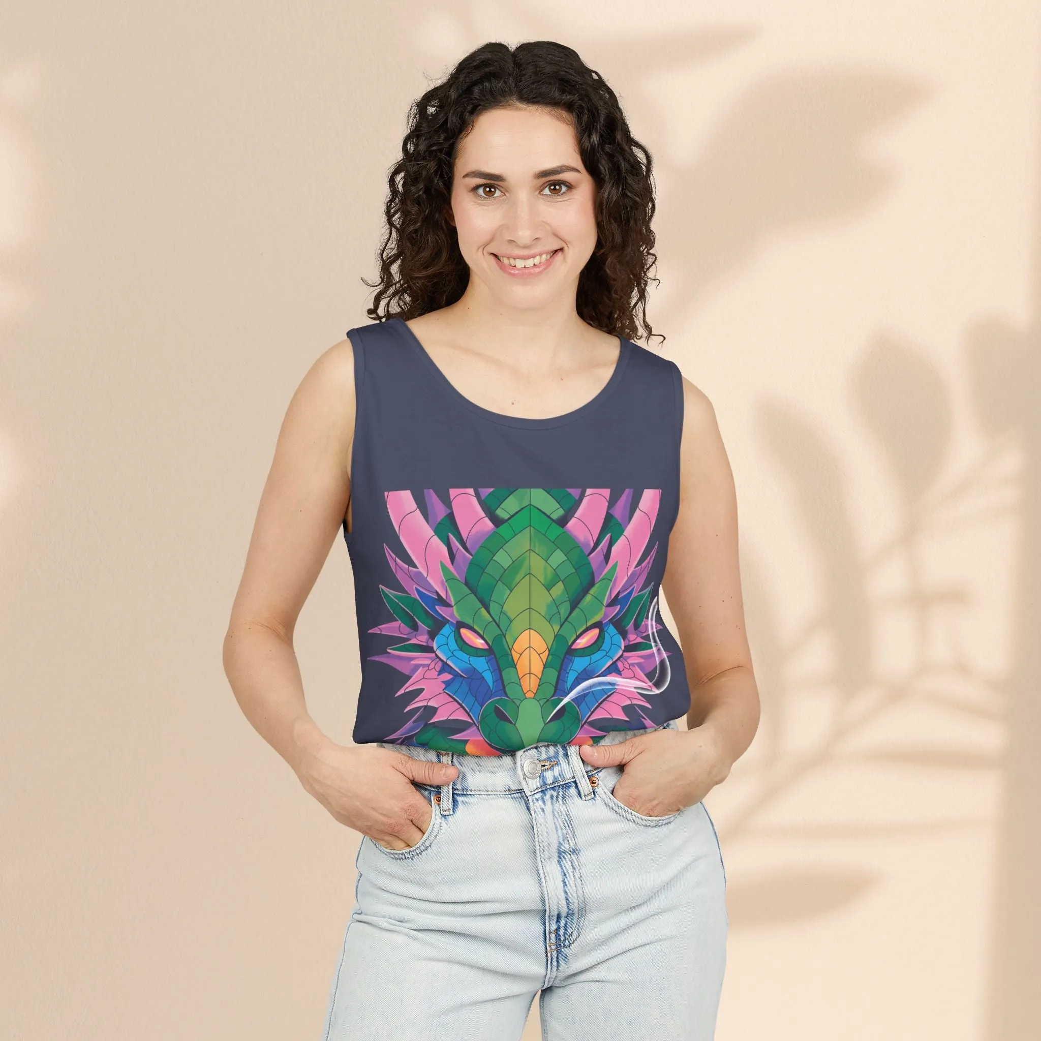 Serapha Dragon Graphic Unisex Tank Top - Perfect for Summer Festivities or Casual Wear