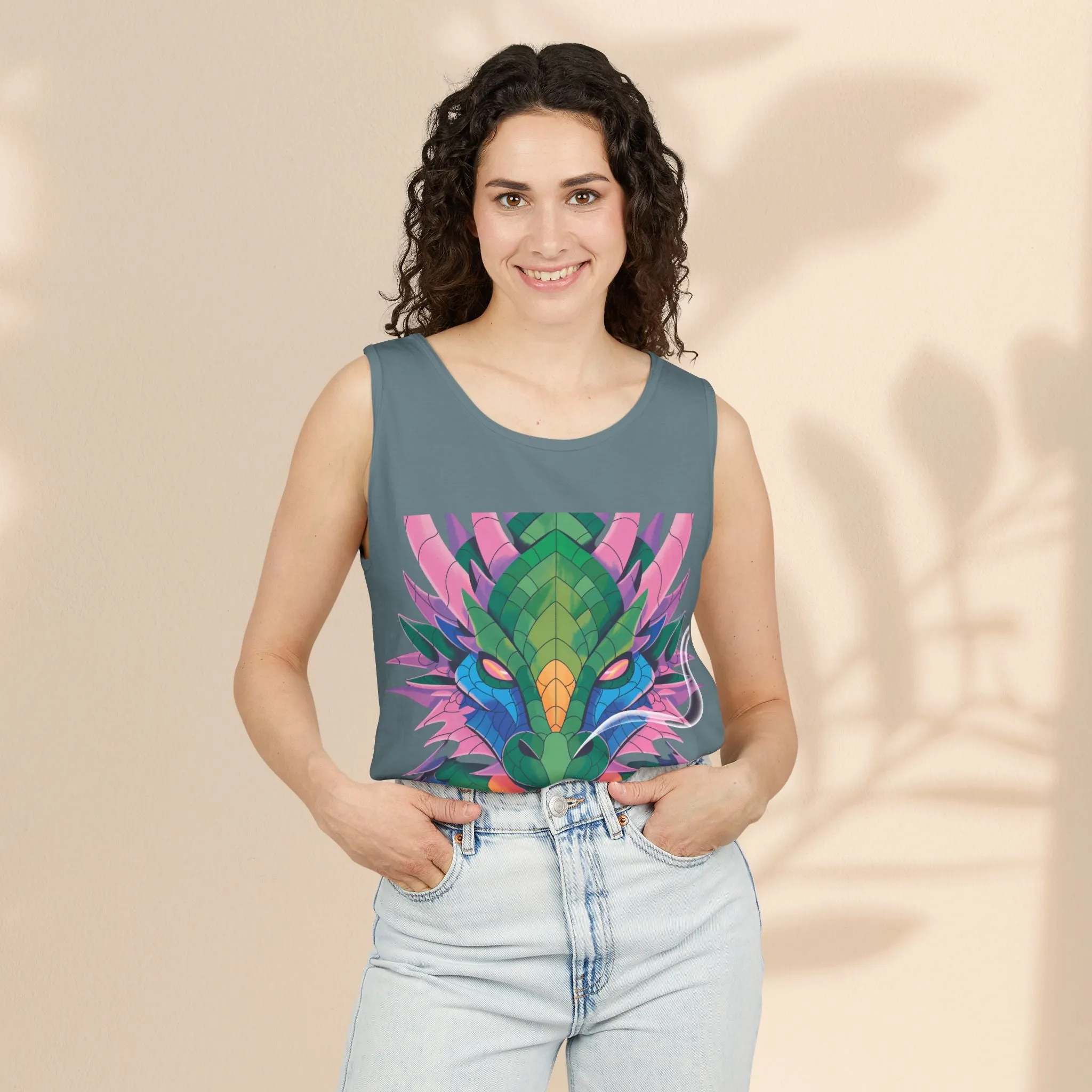 Serapha Dragon Graphic Unisex Tank Top - Perfect for Summer Festivities or Casual Wear