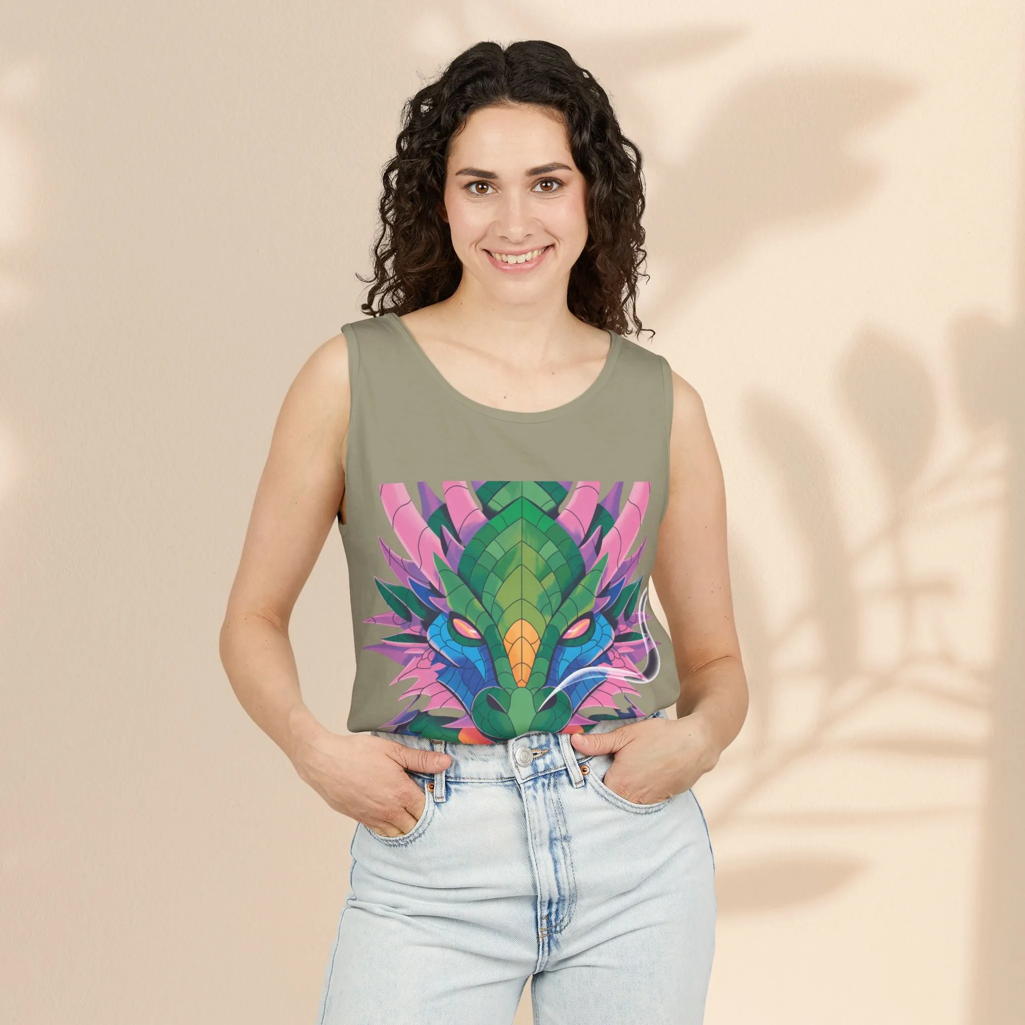 Serapha Dragon Graphic Unisex Tank Top - Perfect for Summer Festivities or Casual Wear