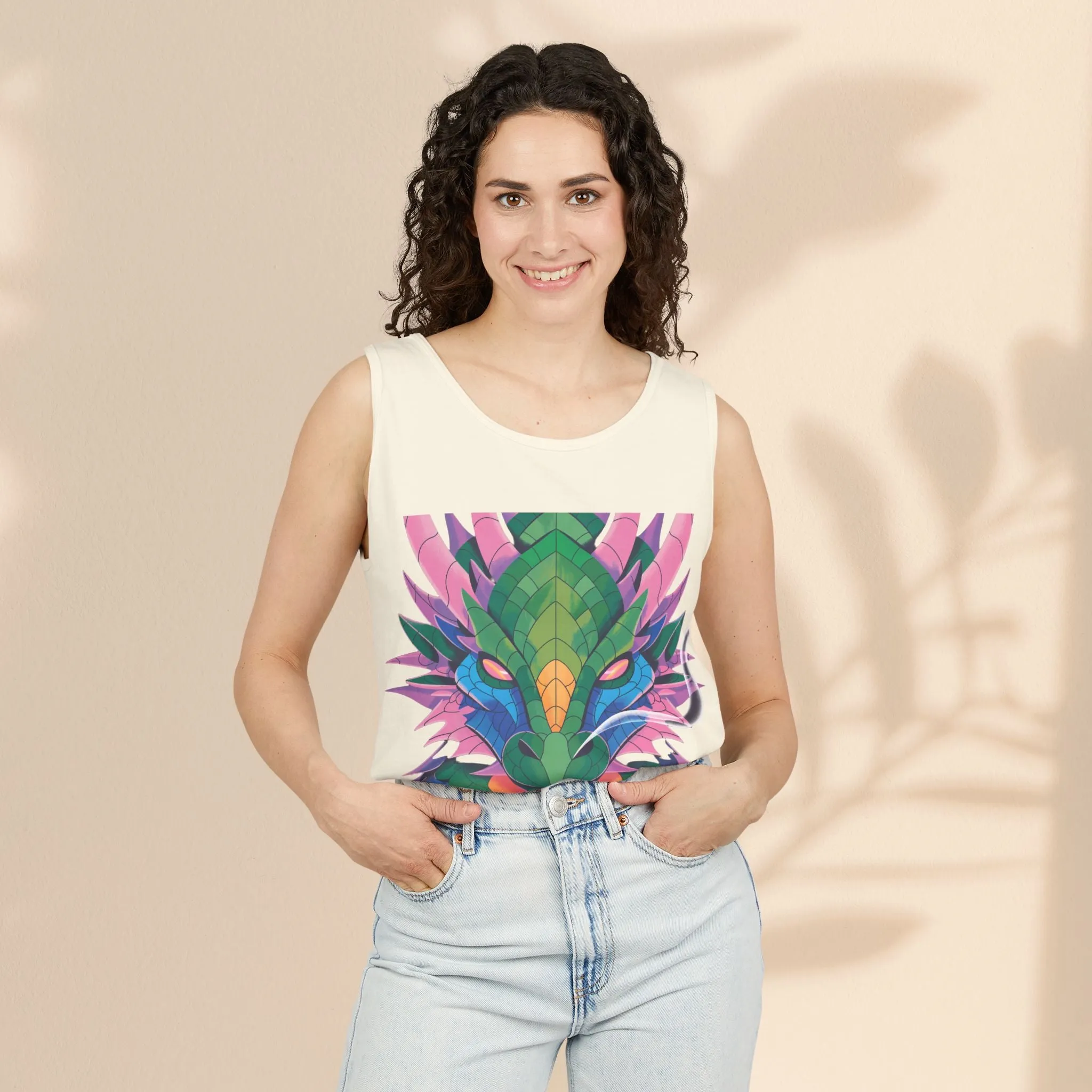 Serapha Dragon Graphic Unisex Tank Top - Perfect for Summer Festivities or Casual Wear