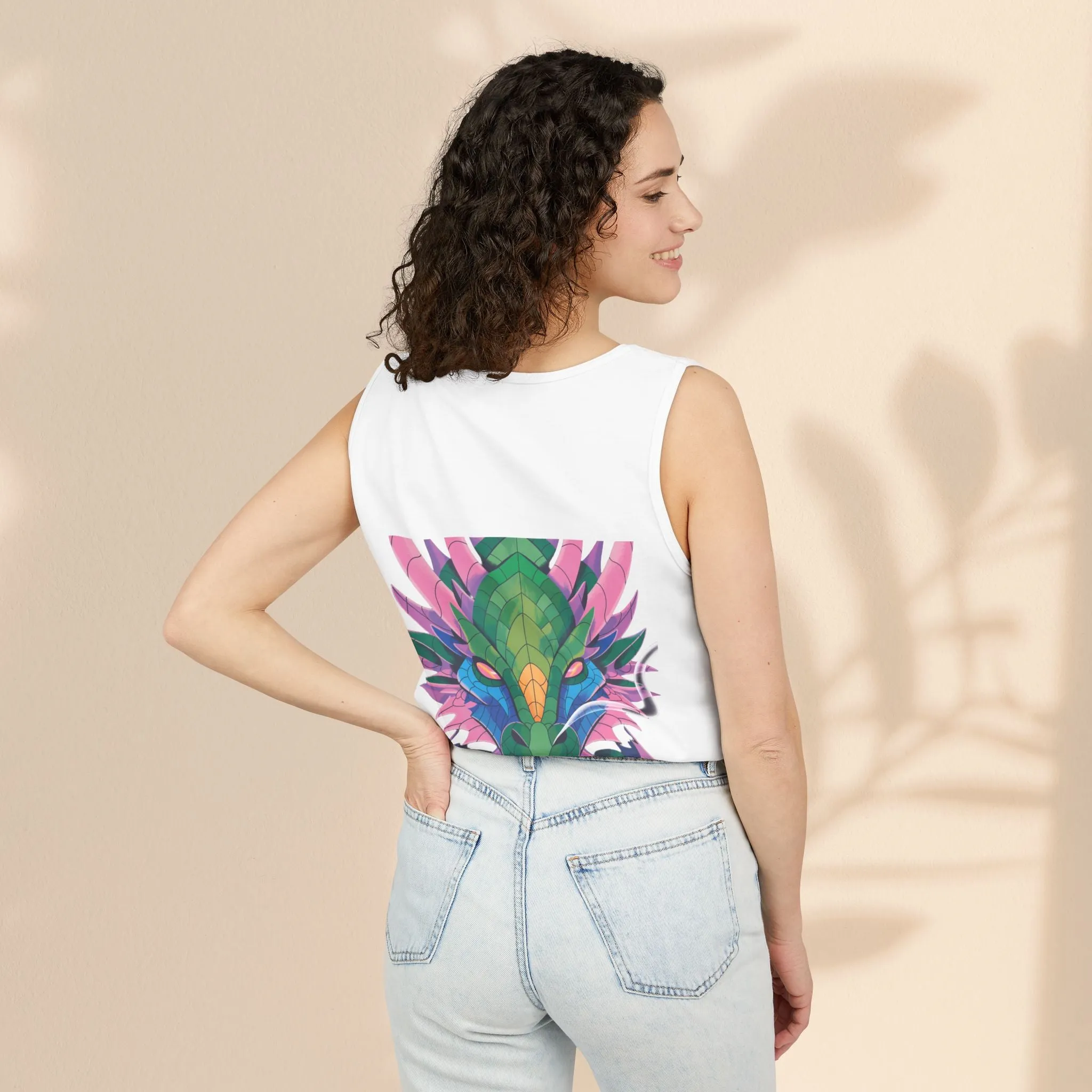Serapha Dragon Graphic Unisex Tank Top - Perfect for Summer Festivities or Casual Wear