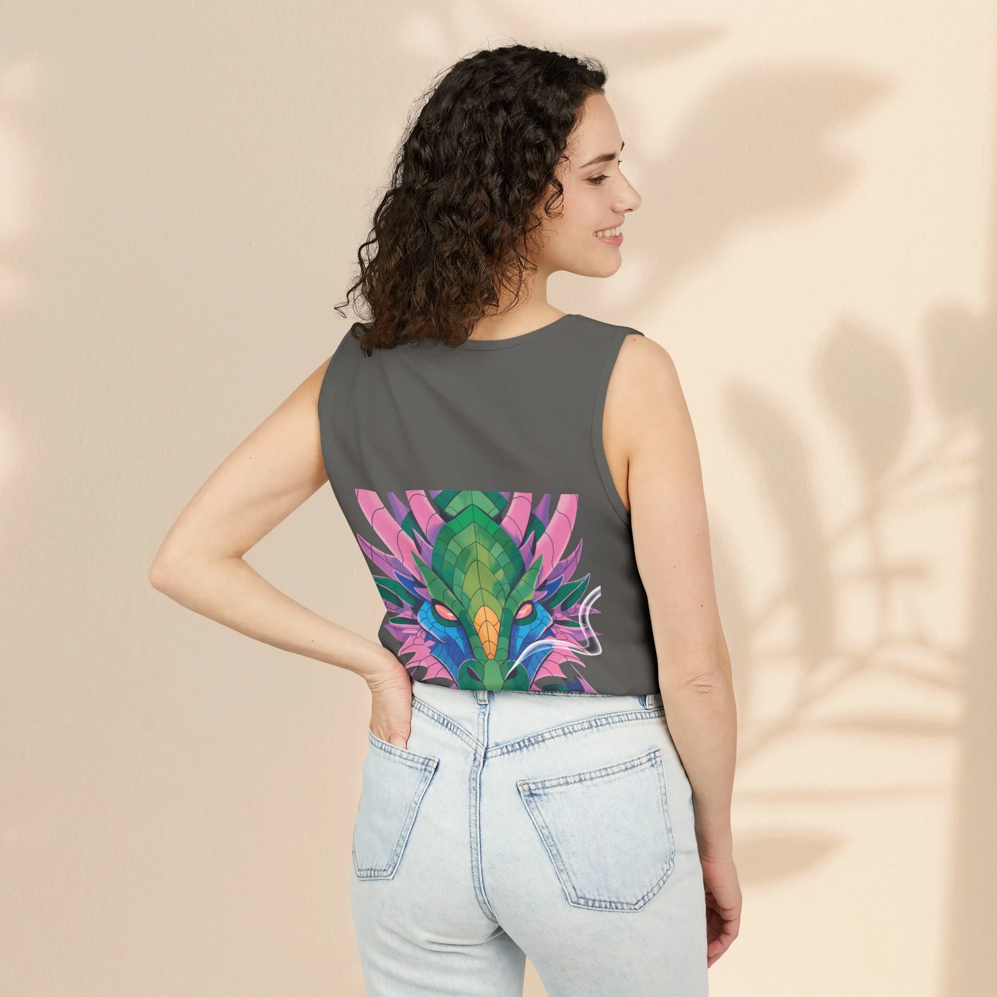 Serapha Dragon Graphic Unisex Tank Top - Perfect for Summer Festivities or Casual Wear