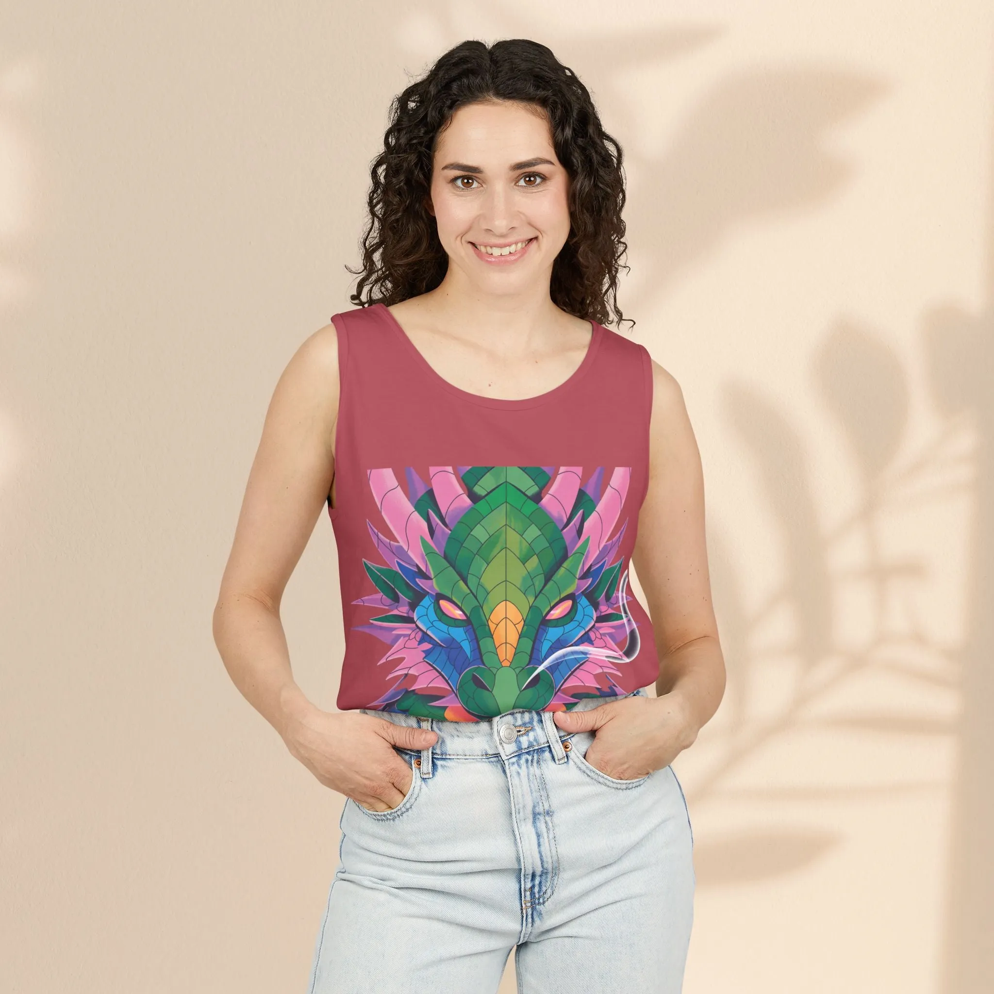 Serapha Dragon Graphic Unisex Tank Top - Perfect for Summer Festivities or Casual Wear