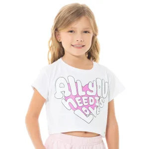 SHORT PRINTED T-SHIRT FOR GIRLS