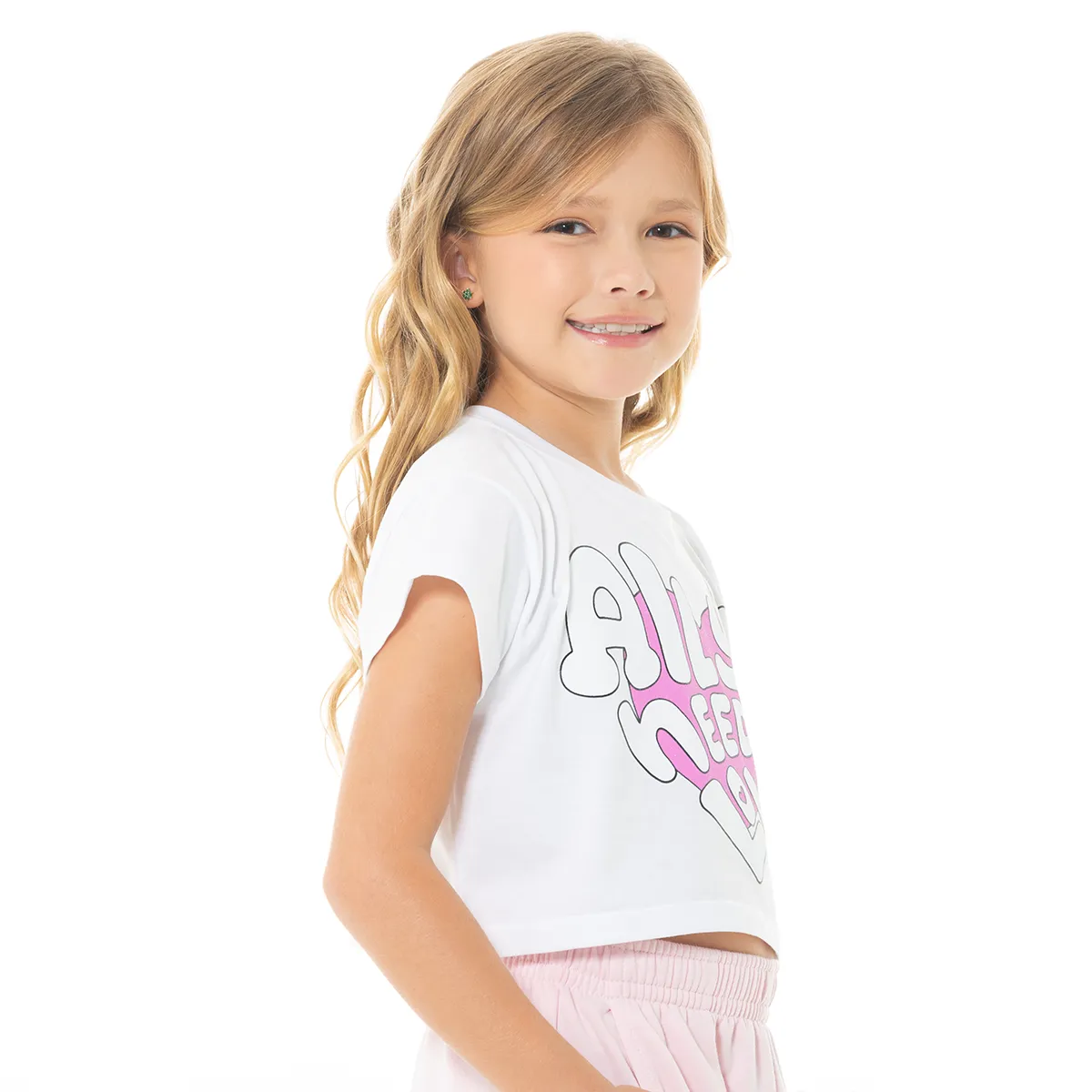 SHORT PRINTED T-SHIRT FOR GIRLS
