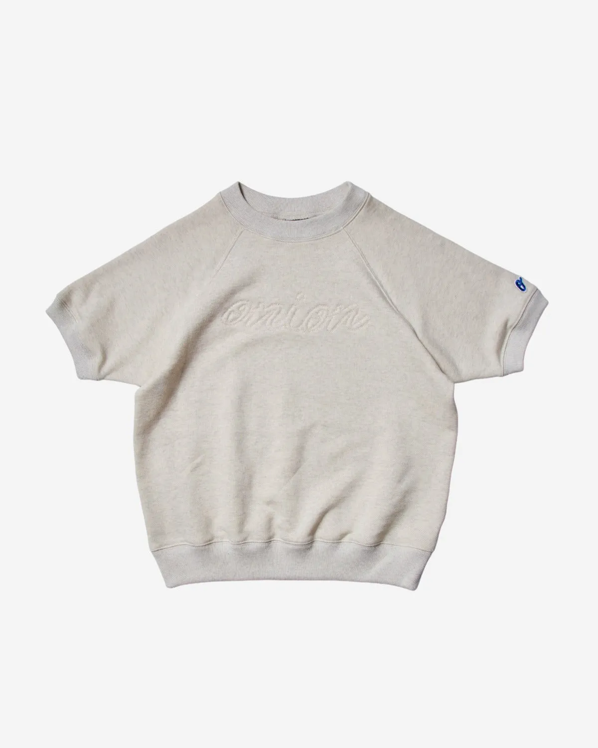 Short Sleeve Sweatshirt - Logo Chain Stitch - Oatmeal