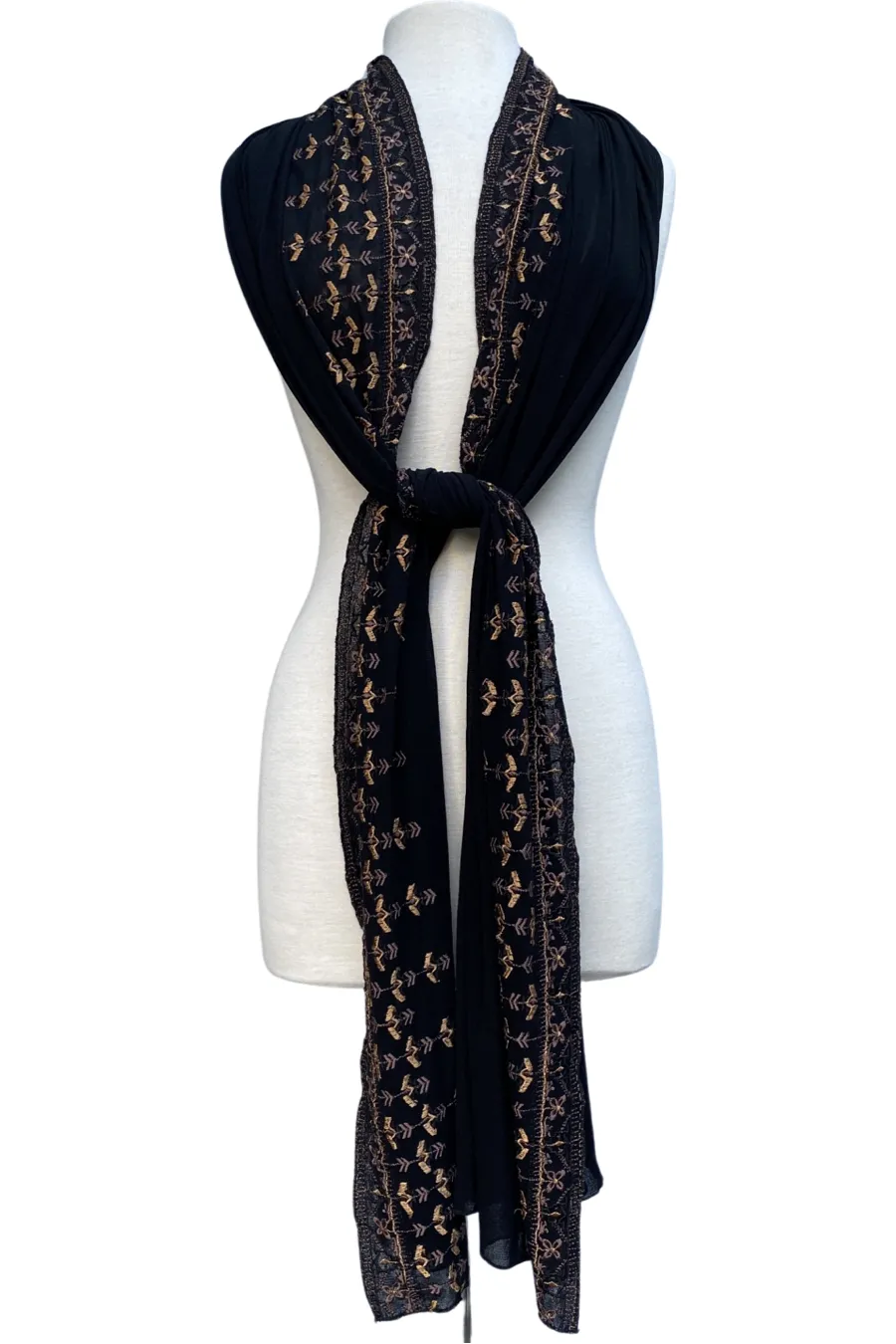Sienna Long And Wide Sheer Shawl Stole Wrap Cover