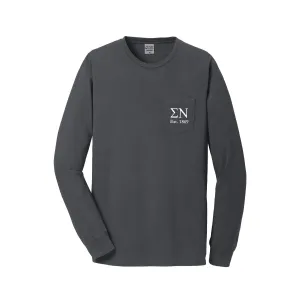 Sigma Nu Long Sleeve Pocket Tee