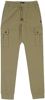 Silver Jeans Co “Cairo” City Comfy Twill Cargos in Light Olive: Size 8 to 16 Years