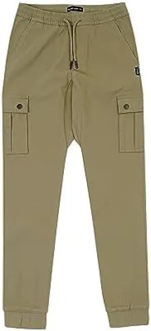 Silver Jeans Co “Cairo” City Comfy Twill Cargos in Light Olive: Size 8 to 16 Years
