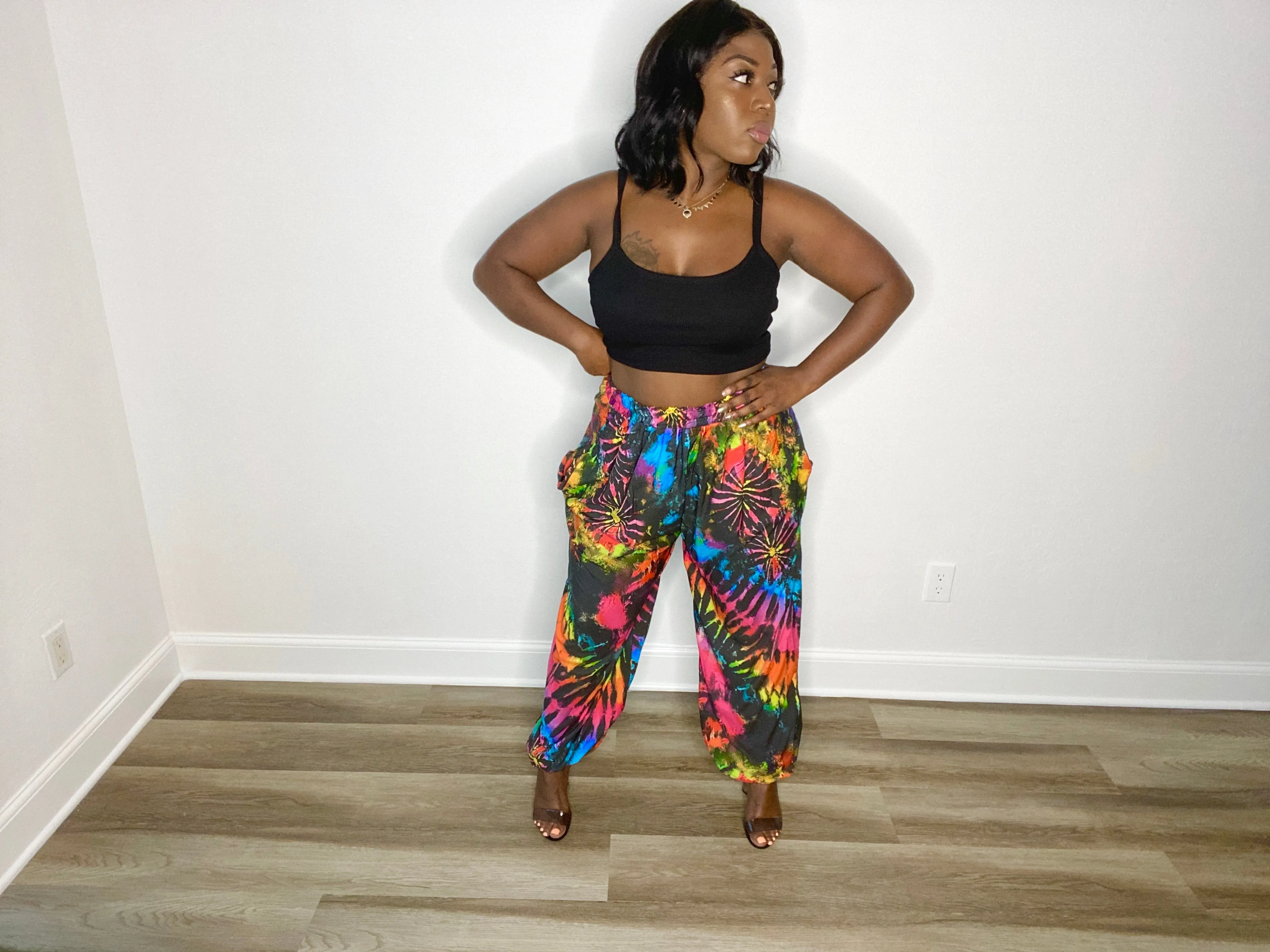 Snobby Pants -Black/Rainbow