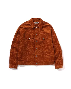 Solid Camo Corduroy Trucker Jacket