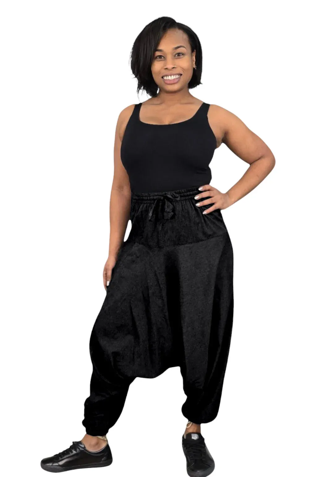 Solid Harem Pants