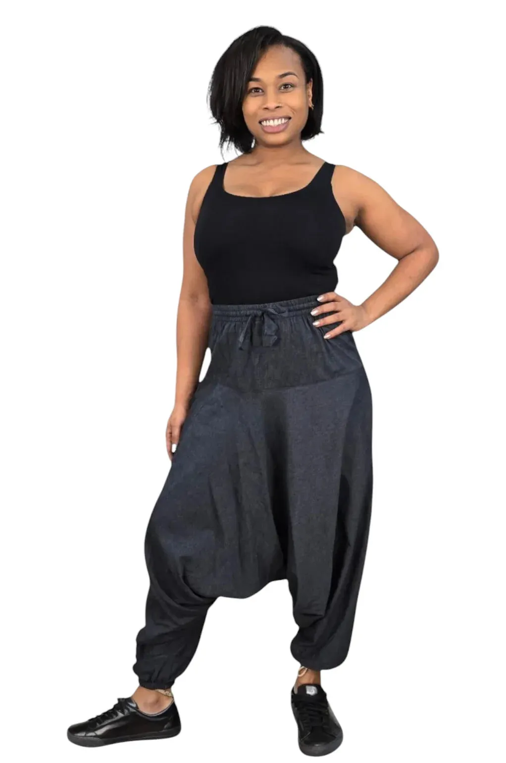 Solid Harem Pants