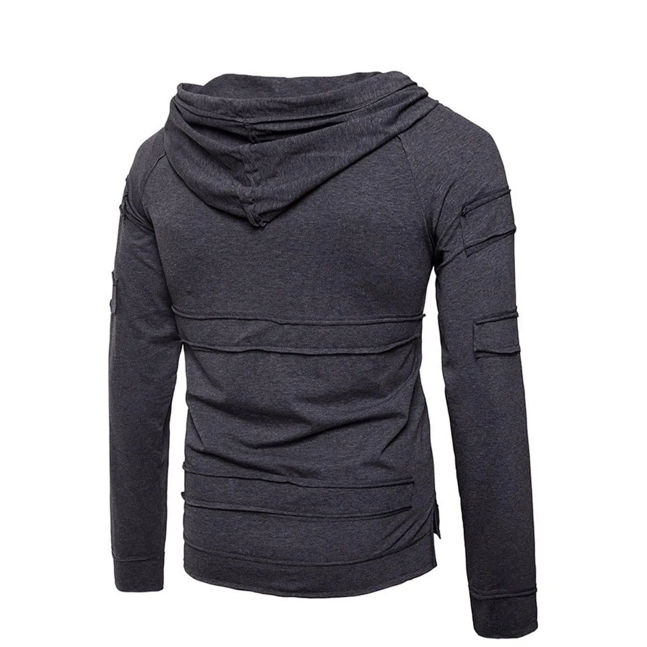 Solid Patchwork Hoodies
