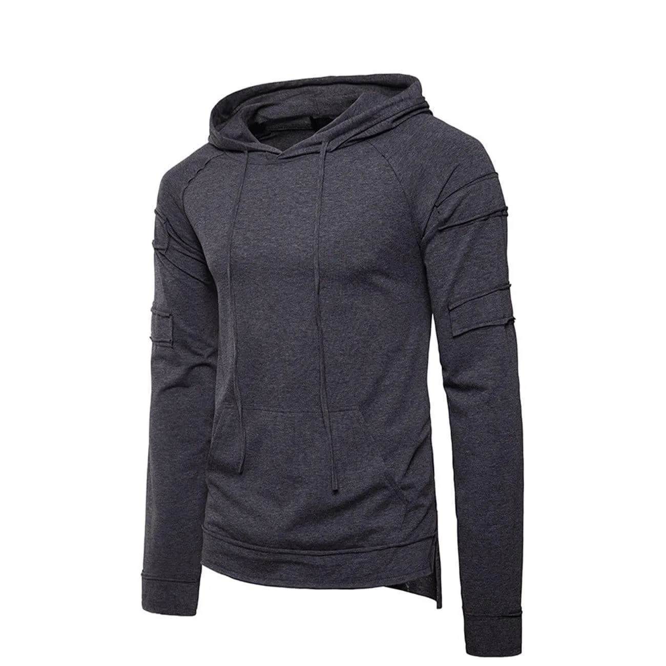 Solid Patchwork Hoodies
