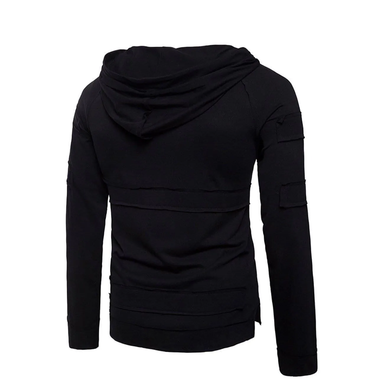 Solid Patchwork Hoodies